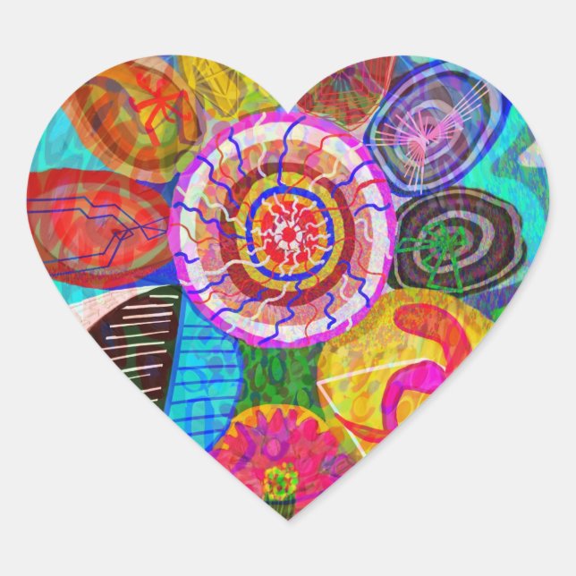 SUN Life Force on earth Heart Sticker (Front)