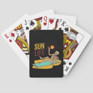 Sun Life Skeleton on a set of Playing Cards
