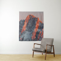 Sun light on snowy mountains