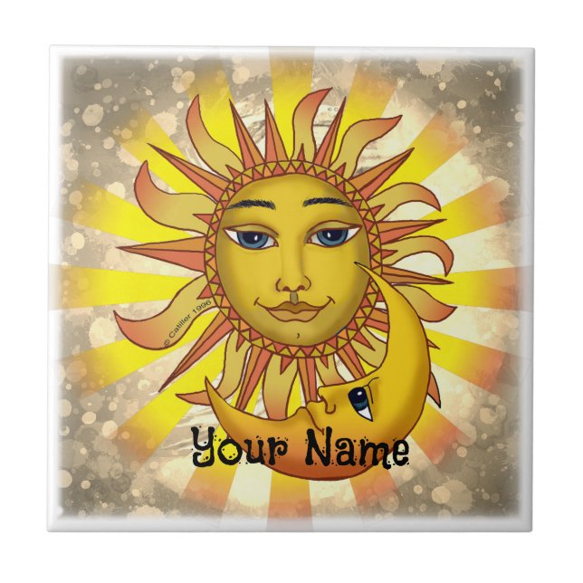 Sun Loves Moon  Tile (Front)