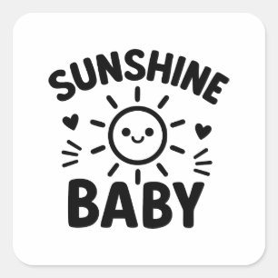 Sun-loving sticker for babies and children