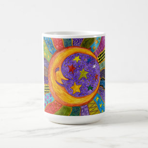 Sun, lune et tasse d'étoiles