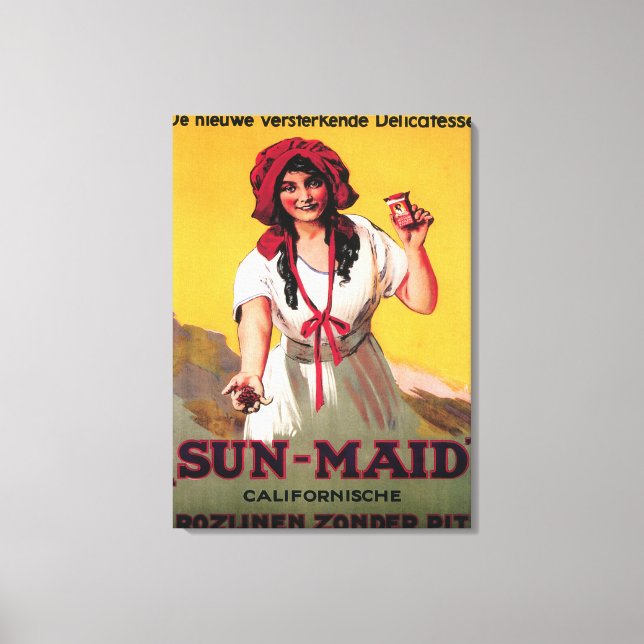 Sun-Maid California Raisin Poster Canvas Print (Front)