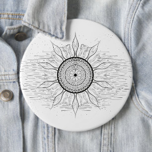 Sun Mandala 1 6 Inch Round Button