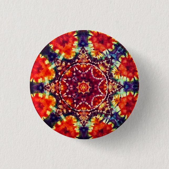 Sun Mandala 1 Inch Round Button (Front)