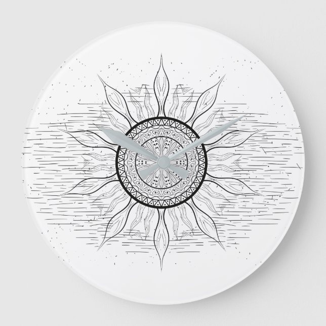 Sun Mandala 1 Large Clock (Front)