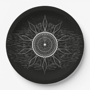Sun Mandala 2 Paper Plate