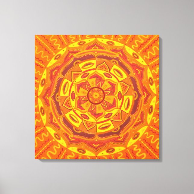 Sun Mandala Canvas Print (Front)