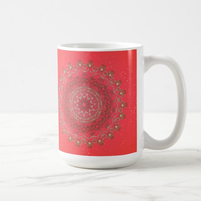 Sun Mandala - Coffee Mug, Cup (Right)