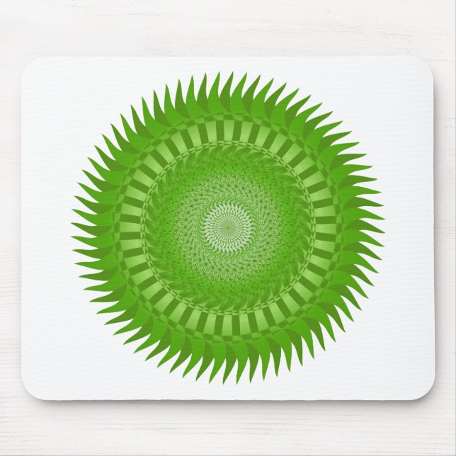 Sun Mandala green Mouse Pad (Front)