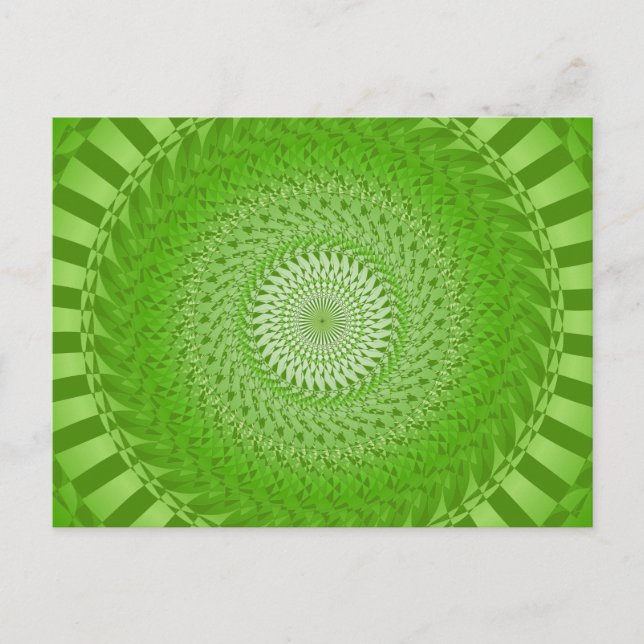 Sun Mandala green Postcard (Front)