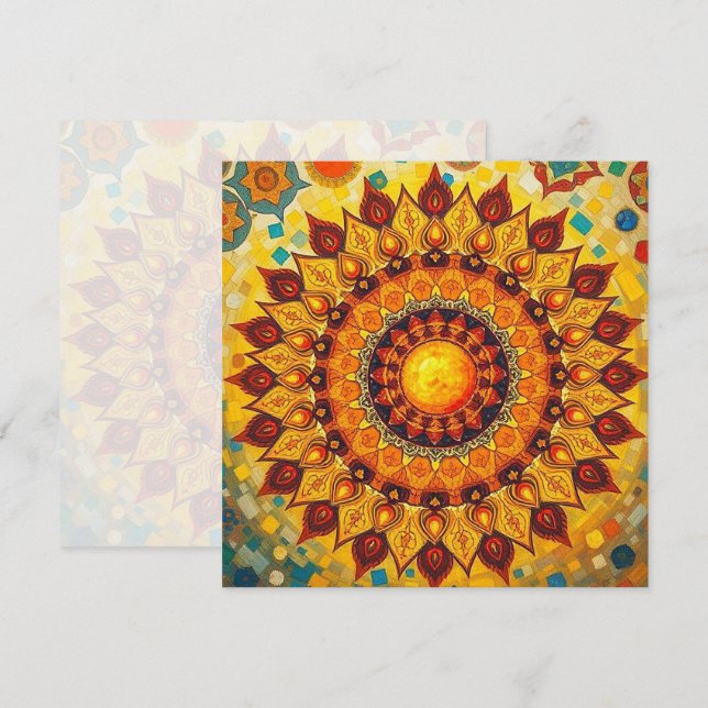 Sun Mandala - Greeting Card (Front/Back)