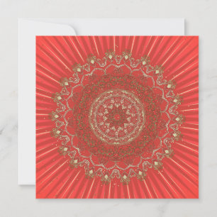 Sun Mandala - Greeting Card, Invitation, Holiday Card