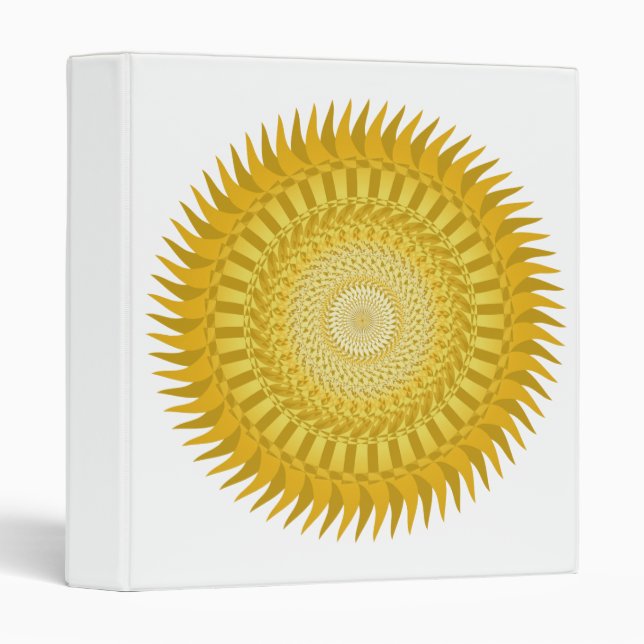 Sun Mandala yellow Binder (Front/Spine)