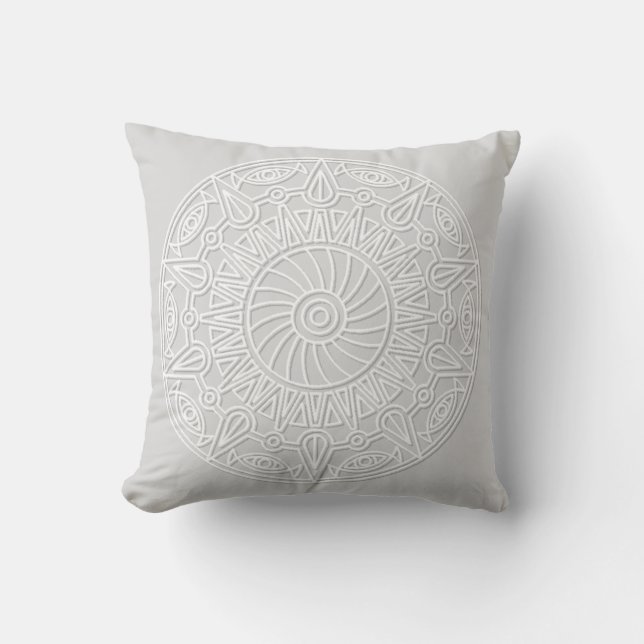 Sun Mandella Throw Pillow (Front)