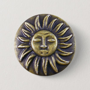 Sun Medallion 2 Inch Round Button