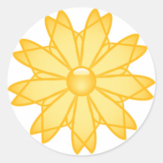 Sun Modern Design Classic Round Sticker
