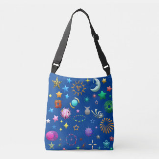 Sun, moon and stars crossbody bag