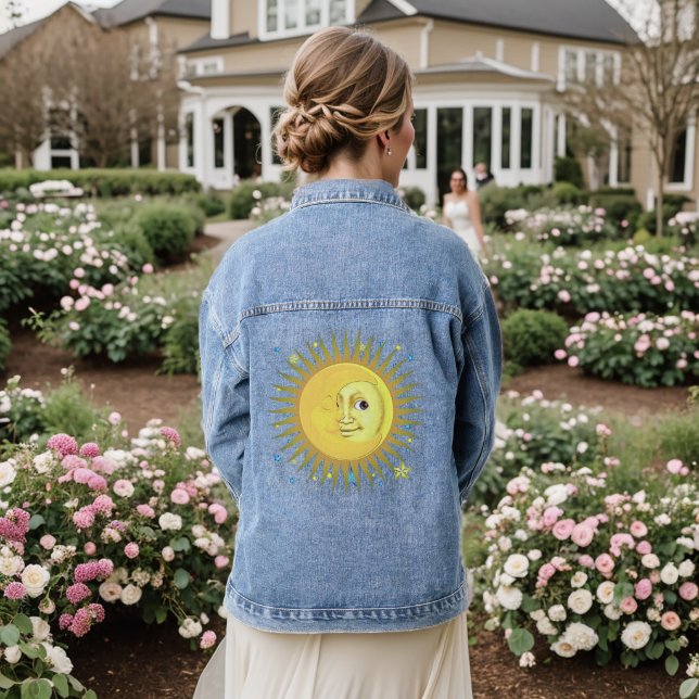 Sun, Moon and Stars Denim Jacket (Wedding Back)