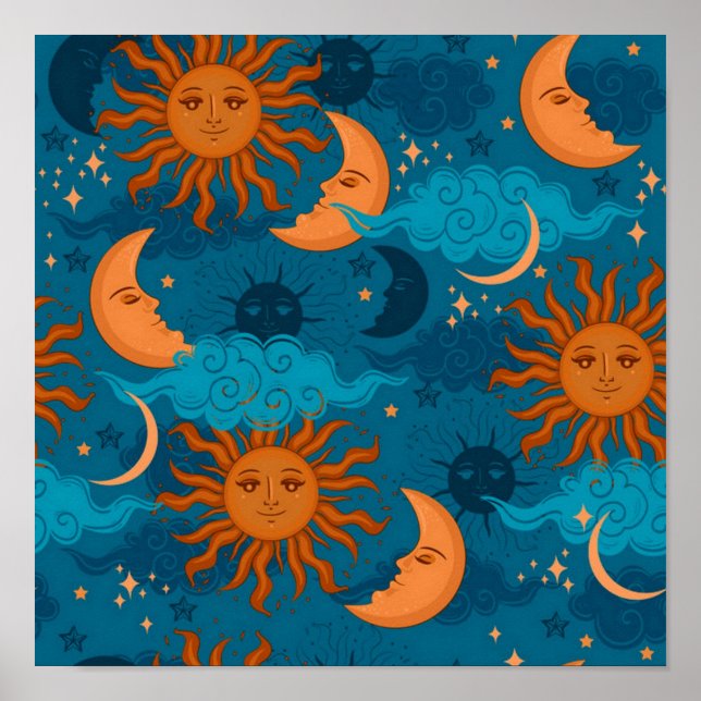 Sun Moon and Stars Poster (Front)