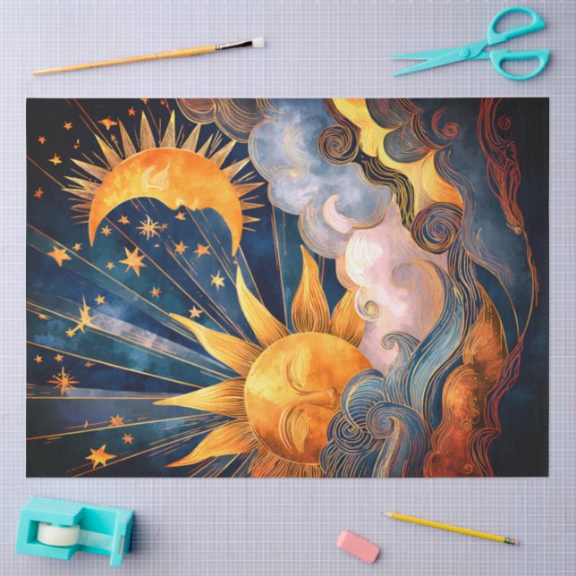 Sun, Moon and Stars Tissue Paper (Craft)