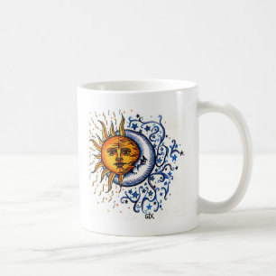 SUN MOON ART DESIGN COFFEE MUG