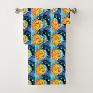 Sun & Moon Bath Towel Set
