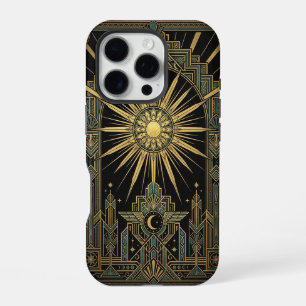 Sun & Moon Deco Wings   Gold iPhone 16 Pro Case