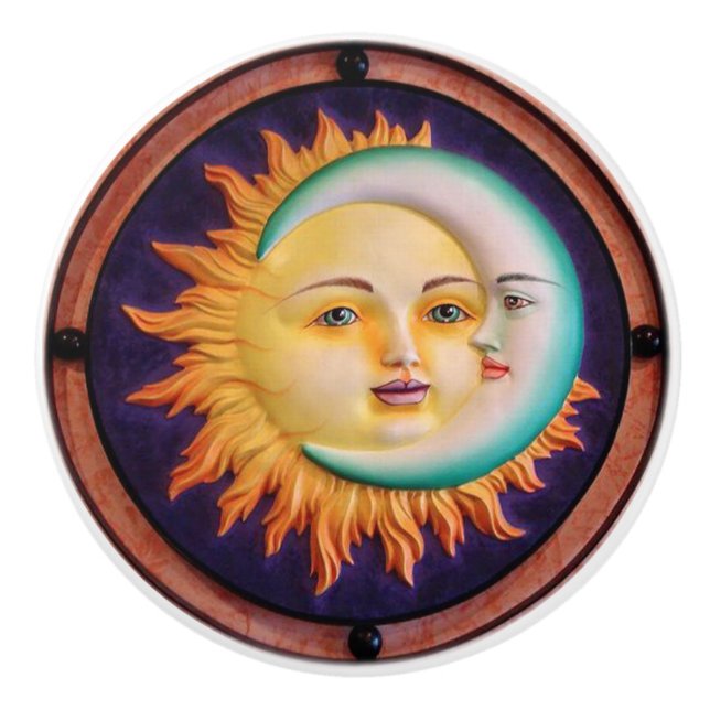 Sun & Moon Face Door or Drawer Pulls (Front)