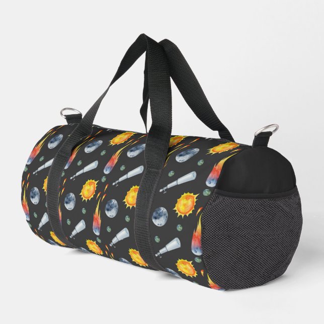 Sun Moon Flames and Telescope  Duffle Bag (Right Corner)