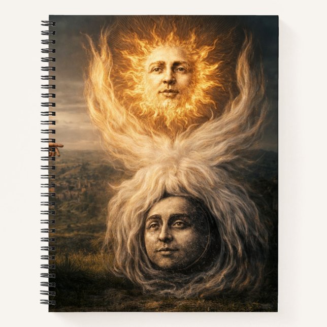 Sun, Moon, Hermes Trismegistus Astrology  Notebook (Front)
