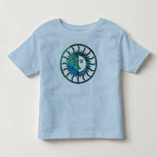 SUN & MOON in blue, gold & silver Toddler T-shirt