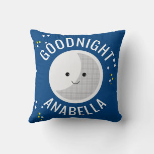sun & moon KIDS ROOM or BABY NURSERY personalized Throw Pillow