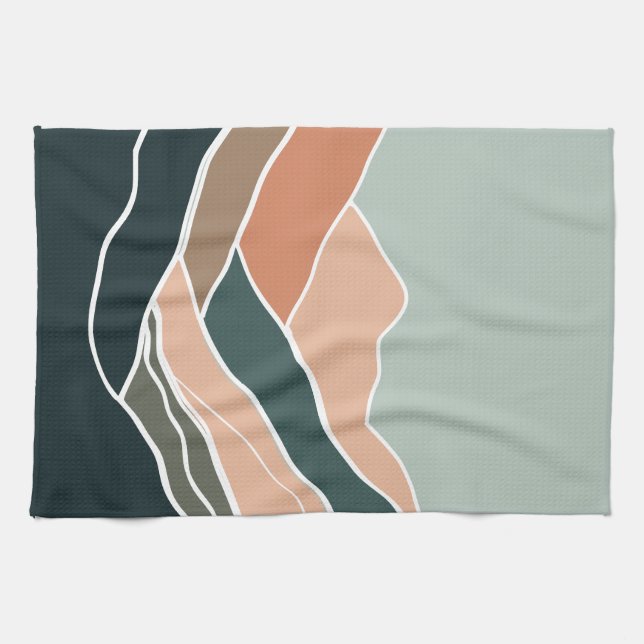 Sun & Moon Mountains Kitchen Towel (Horizontal)