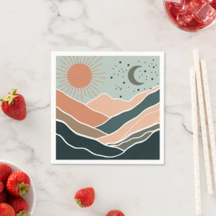 Sun & Moon Mountains Napkin