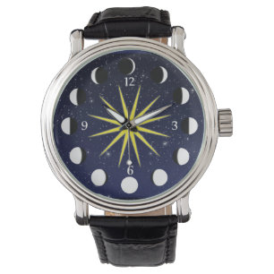 Sun, Moon Phases & Stars Watch