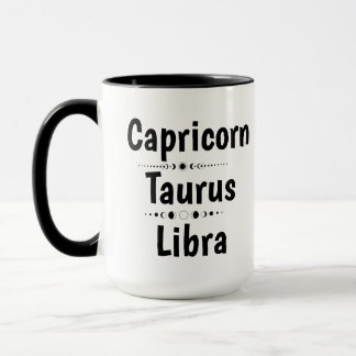 Sun Moon Rising Zodiac Astrology Crystal Whimsy Mug