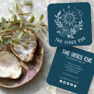 Sun Moon & Roses Magical Boho CUSTOM Social Media Square Business Card