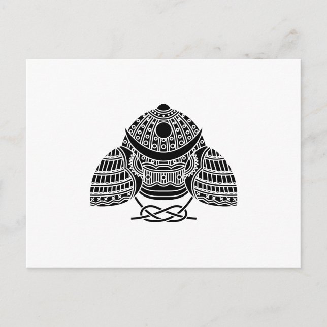 Sun moon Samurai helmet Postcard (Front)