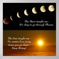 Sun Moon Spiritual Inspirational Quote Poster