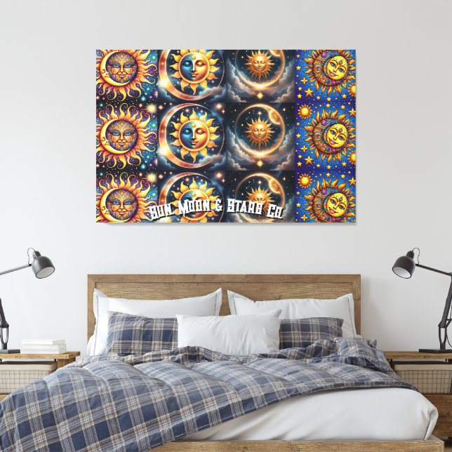 Sun, Moon & Star Co. Canvas Print (Insitu(Bedroom))