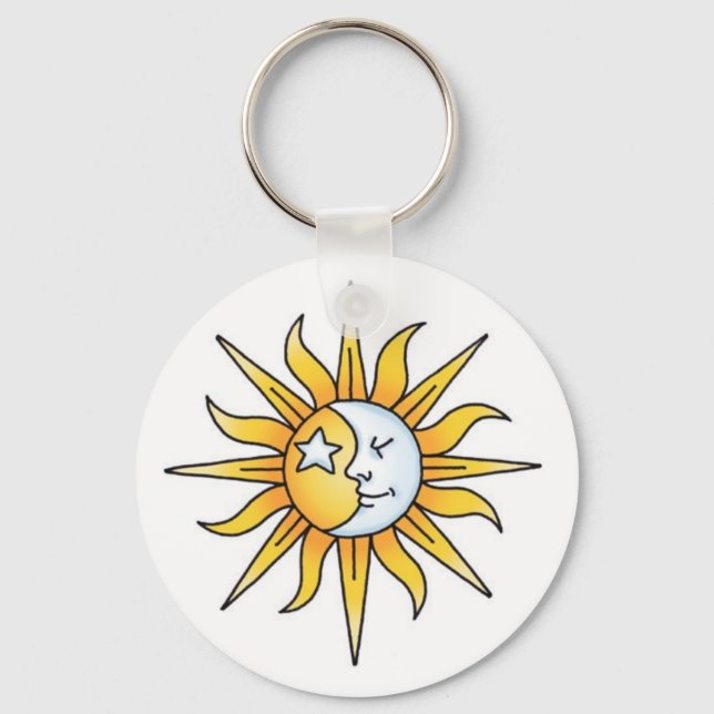 Sun Moon & Star Keychain (Front)