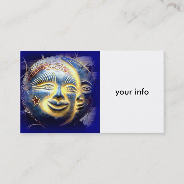sun moon stars business cards (Front)