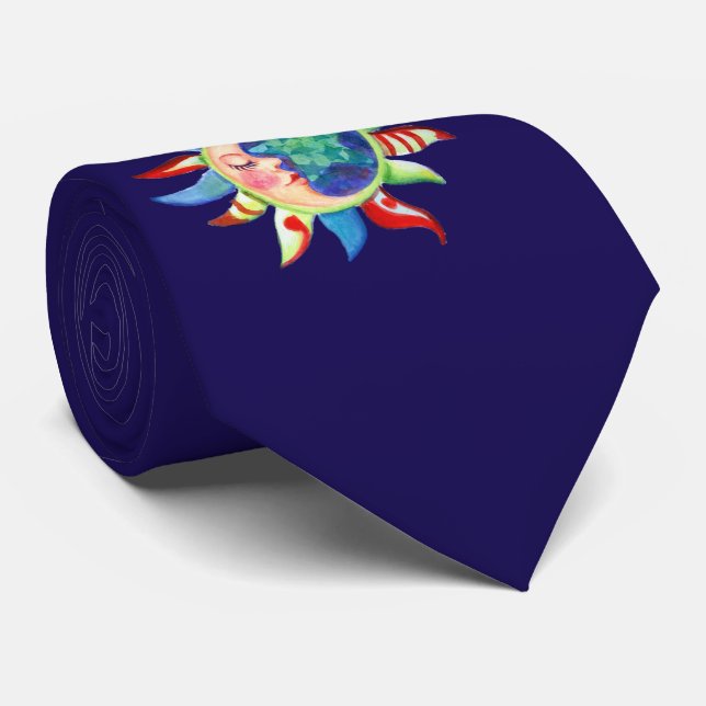 SUN, MOON & STARS by SHARON SHARPE Tie (Rolled)