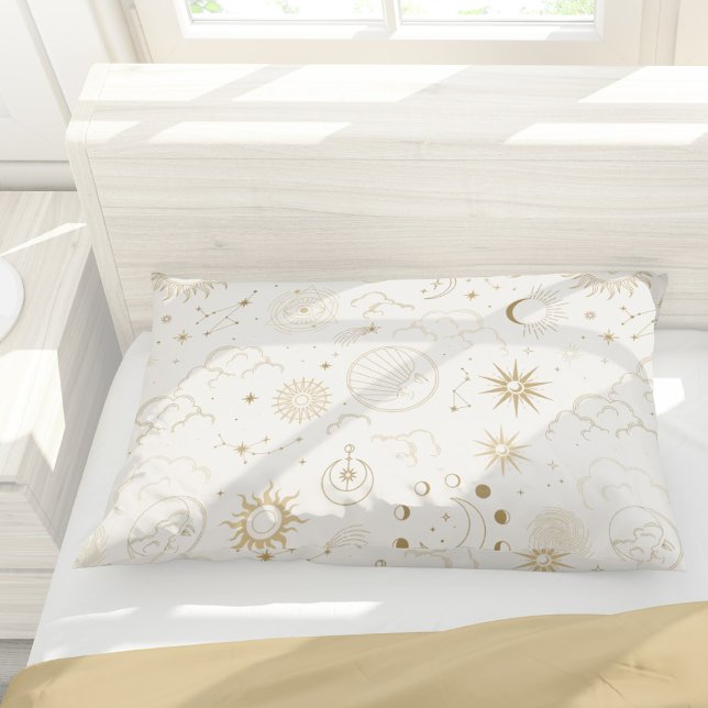 Sun Moon Stars Celestial Mystic Pattern Pillowcase (Creator Uploaded)