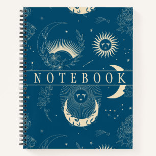 Sun Moon Stars Cosmic  Notebook