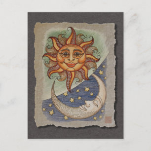 Sun Moon & Stars Postcard