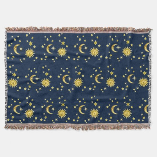 Sun, Moon & Stars Throw Blanket Zazzle.ca
