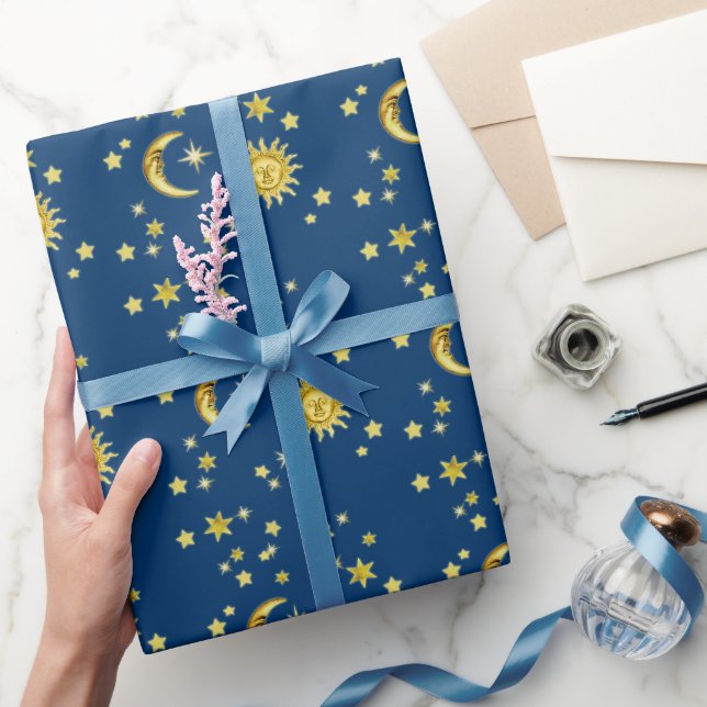 Sun, Moon & Stars Wrapping Paper (Gifting)