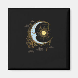 Sun Moon Vintage 90s Witch Whimsigoth Aesthetic Magnet